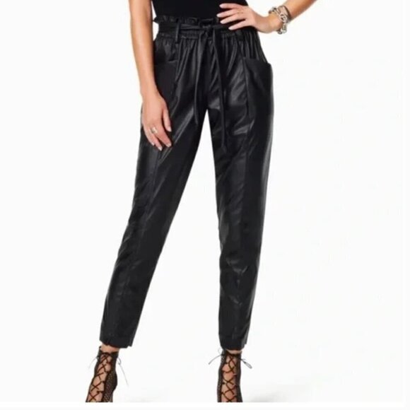 RAMY BROOK Faux Leather Paper Bag Pants - Picture 1 of 11